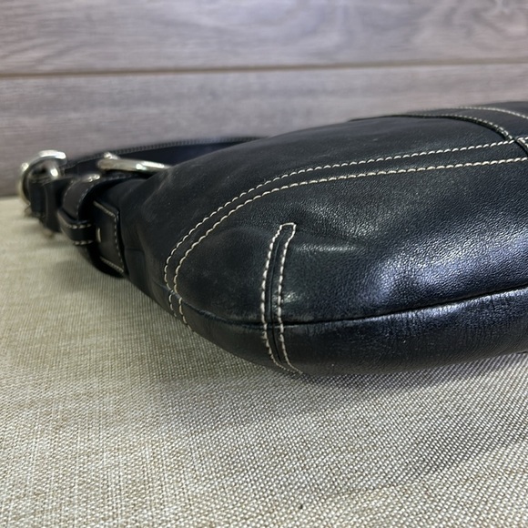 Coach Hobo 1452 Convertible Black Leather Cross Body Bag - Picture 10 of 14